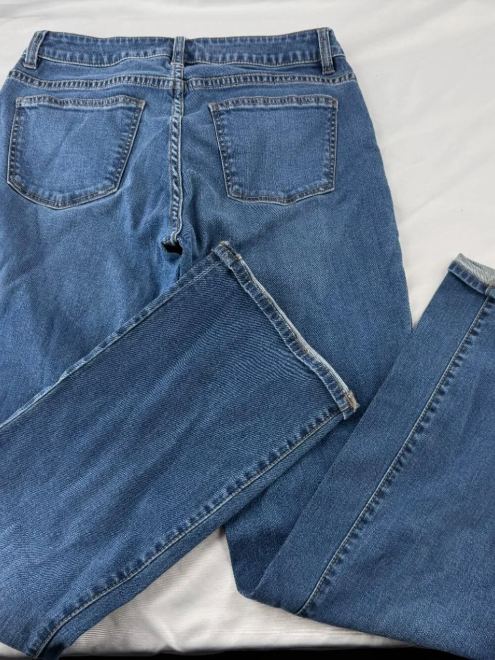 Talbots Women Blue Curvy Bootcut Jeans Denim Stretch Pants Size 6 Regular